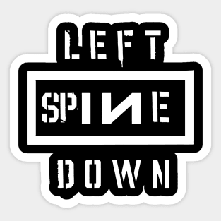 Left Spine Down Sticker